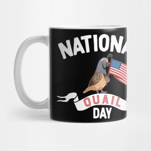 National Quail Day American Flag Mug